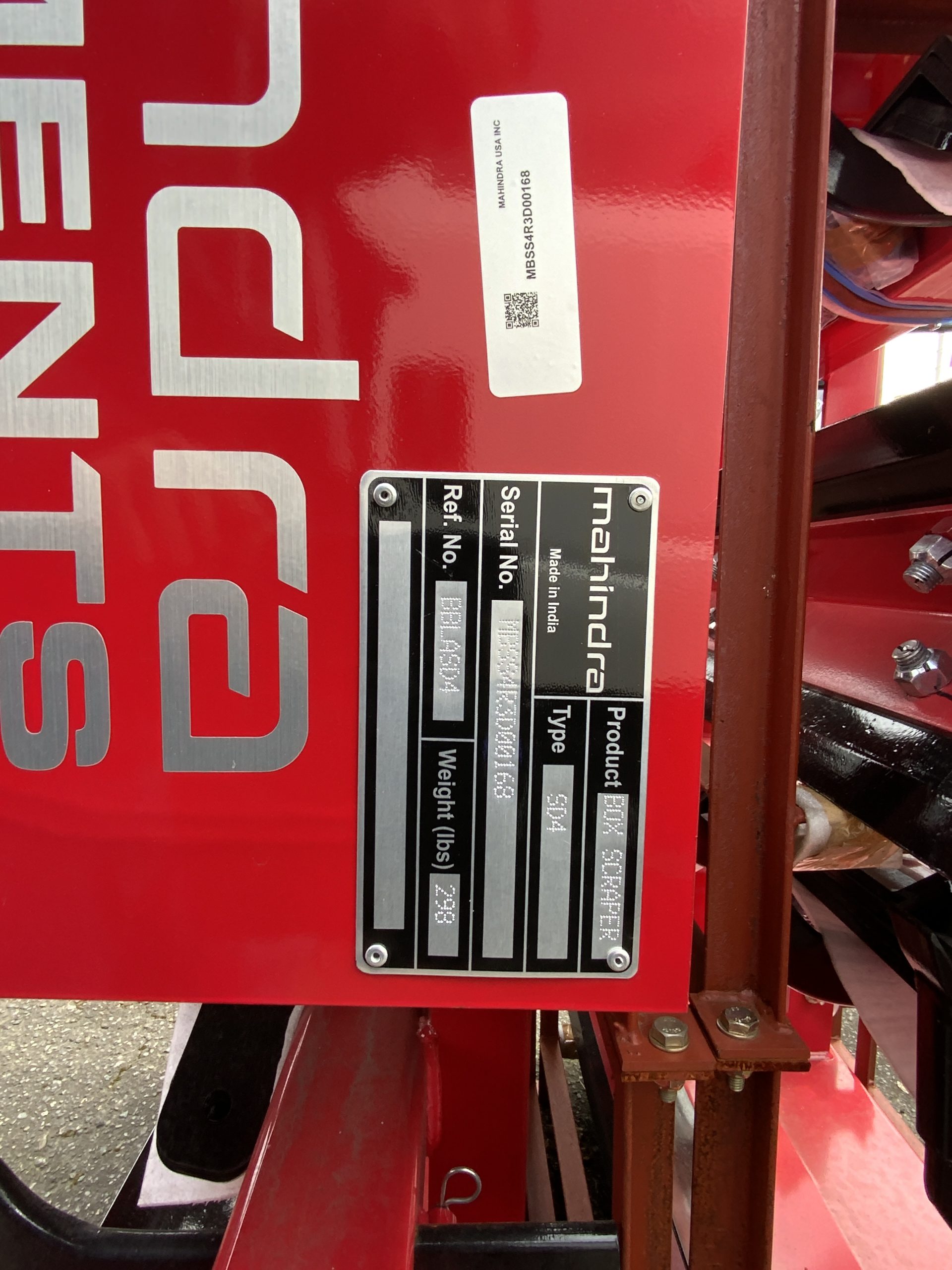 Mahindra SD4 Box Scraper with Ripper Shanks | 4 Ft, Cat I 3-Point Hitch Tractor Implement - image 2 of 2
