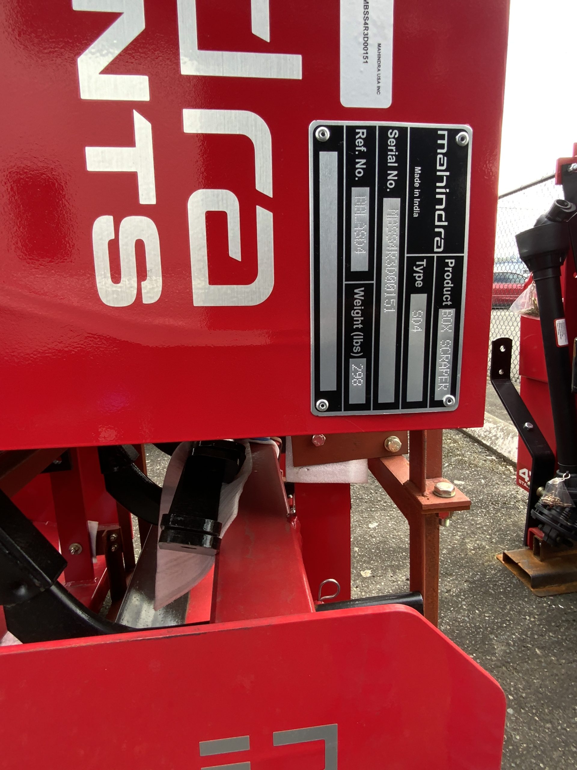 Mahindra SD4 Heavy-Duty Box Scraper with Ripper Shanks | 4 Ft, Cat I 3-Point Hitch Tractor - image 2 of 2